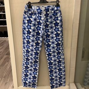 Zara daisy blue jeans.